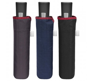 Paraguas plegable automatico colores oscuros 54cm surtido