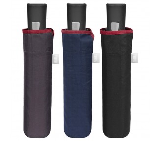 Paraguas plegable automatico colores oscuros 54cm surtido
