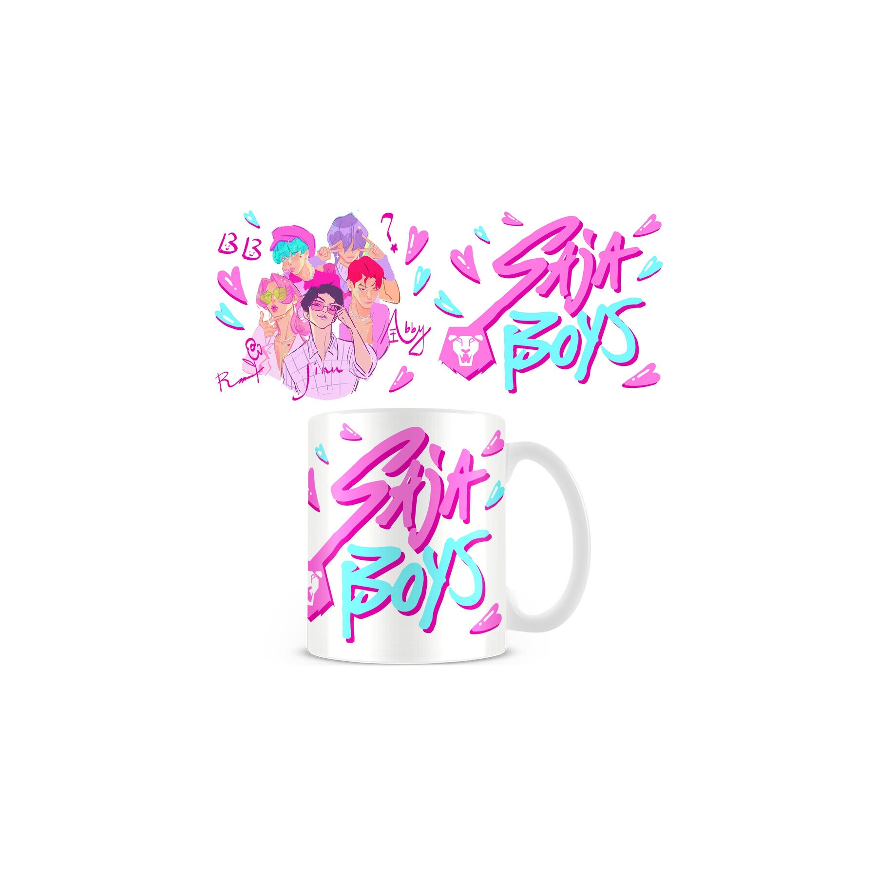 Taza Saja Boys KPop Demon Hunters 325ml