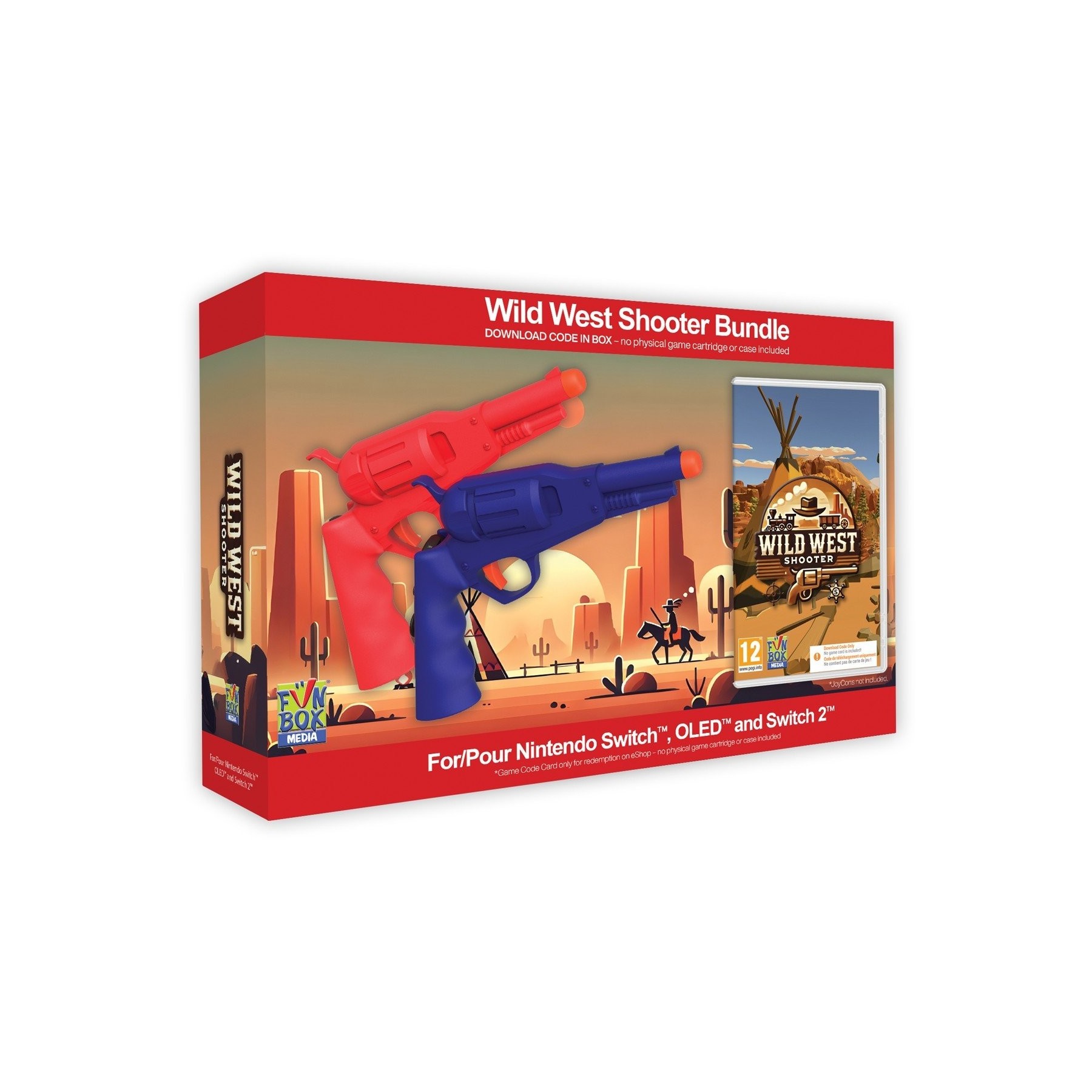 Wild West Shooter Game -Twin Wild West Shooter Revolvers Bundle (CIB)