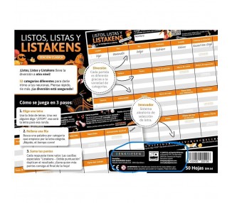 Juego mesa Listos Listas y Listakens español