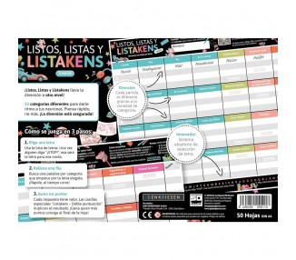 Juego mesa Listos Listas y Listakens Junior español