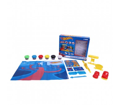 Pista set 4 botes Plastilina Hot Wheels