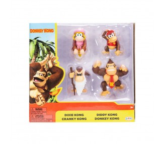Blister 4 figuras Donkey Kong 6cm