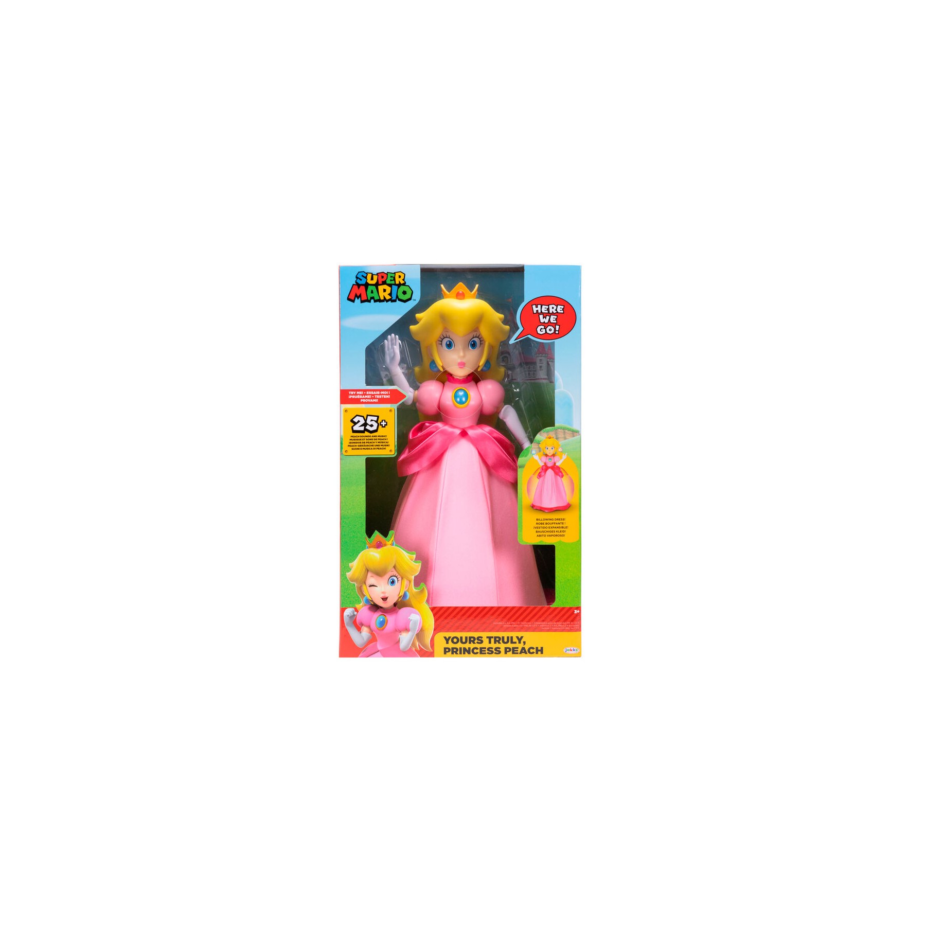 Figura Peach Super Mario Bros 36cm ingles