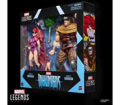 Blister 2 figuras Medusa & Gorgon Inhumanos Marvel Legends Series 15cm