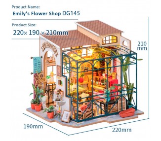 Maqueta Casa Miniatura Emily s Flower Shop 258pzs