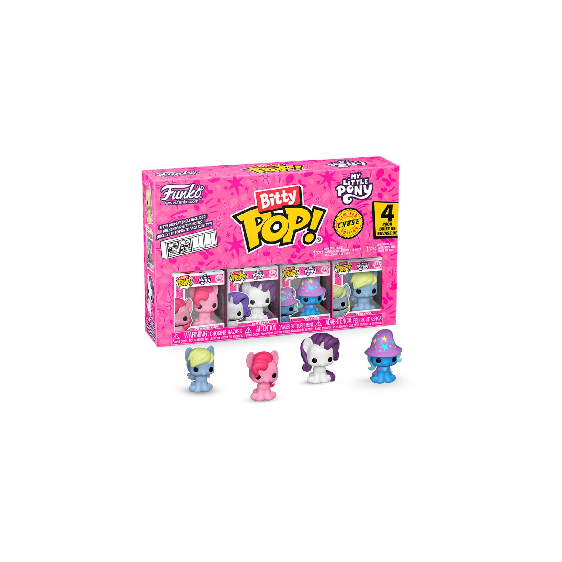 Blister 4 figuras Bitty POP My Little Pony Pinkie Pie