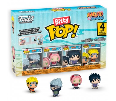 Blister 4 figuras Bitty POP Naruto Shippuden Team 7