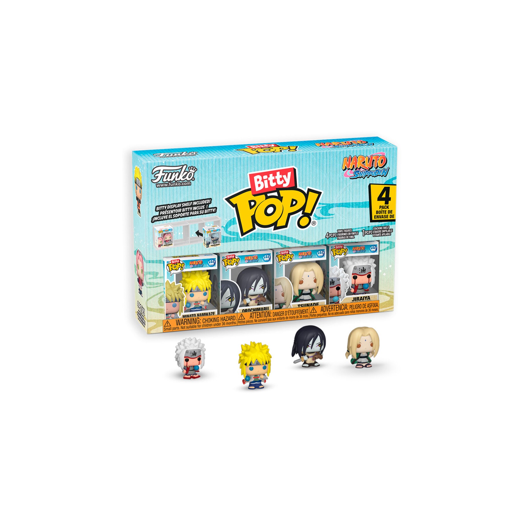 Blister 4 figuras Bitty POP Naruto Shippuden Team 2