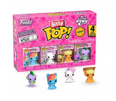 Blister 4 figuras Bitty POP My Little Pony Rainbow Dash