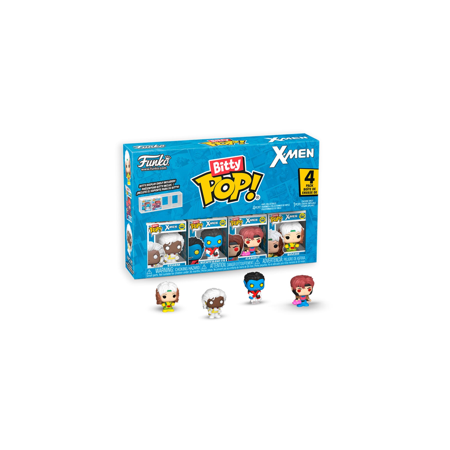 Blister 4 figuras Bitty POP Marvel X-Men Gambit