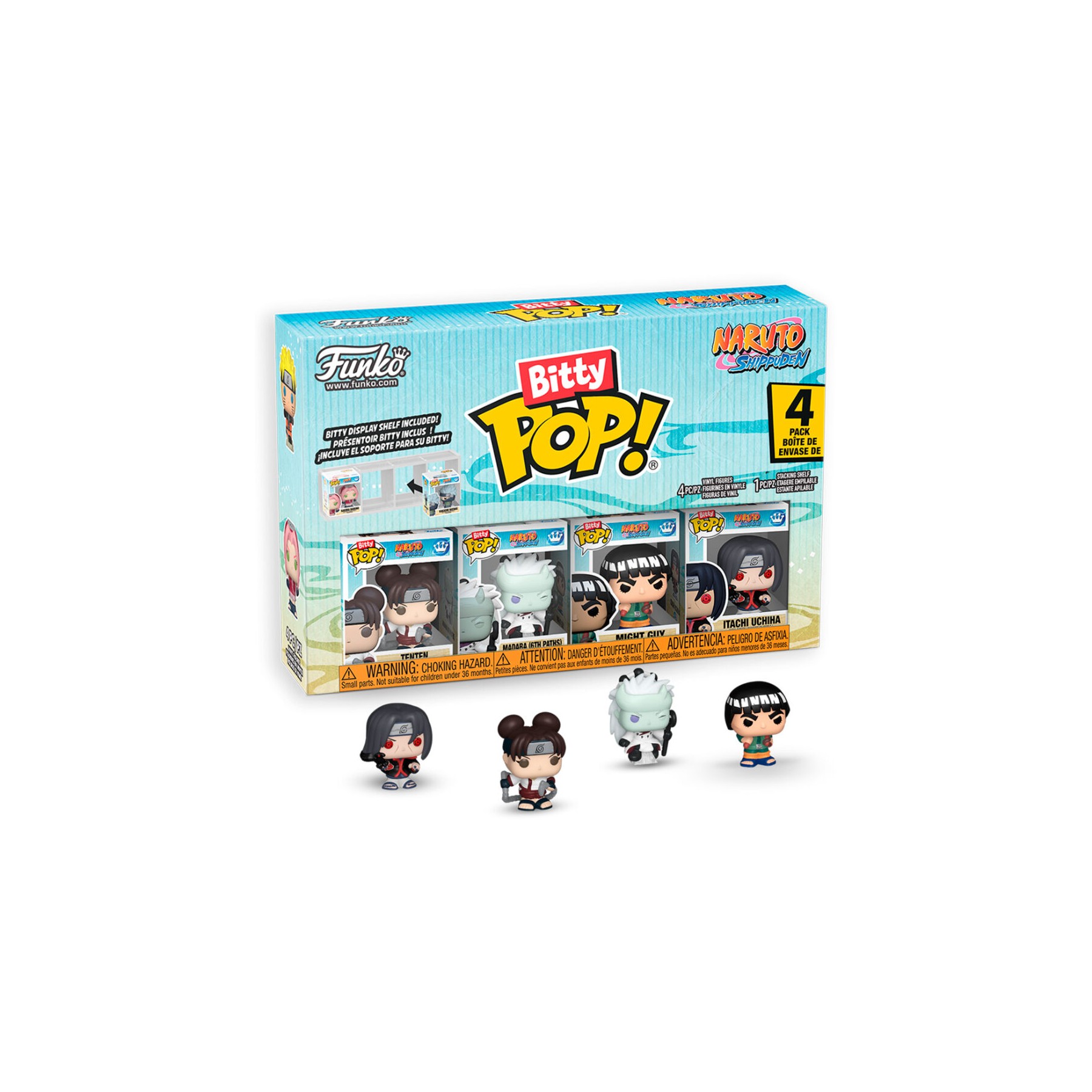 Blister 4 figuras Bitty POP Naruto Shippuden Battle