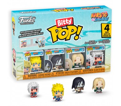 Blister 4 figuras Bitty POP Naruto Shippuden surtido