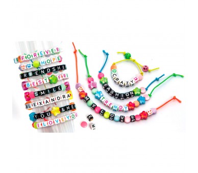 Set Creacion Pulseras con Mensaje Crazy Chic