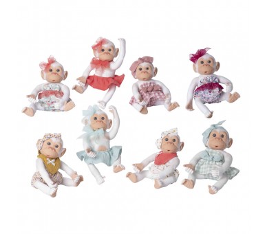 Muñeco Bebe reborn mono blanco surtido