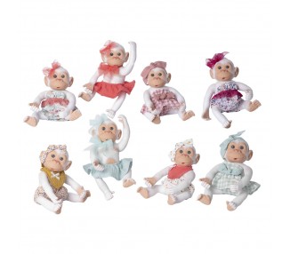 Muñeco Bebe reborn mono blanco surtido