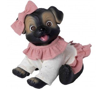 Muñeco bebe reborn perrito lazo