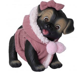 Muñeco bebe reborn perrito chaleco