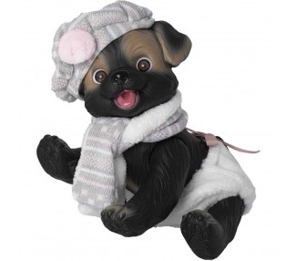 Muñeco bebe reborn perrito pañal y bufanda