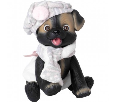 Muñeco bebe reborn perrito pañal y bufanda