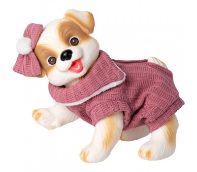 Muñeco bebe reborn perrito pelele y lazo