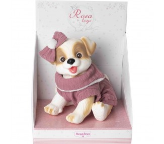 Muñeco bebe reborn perrito pelele y lazo