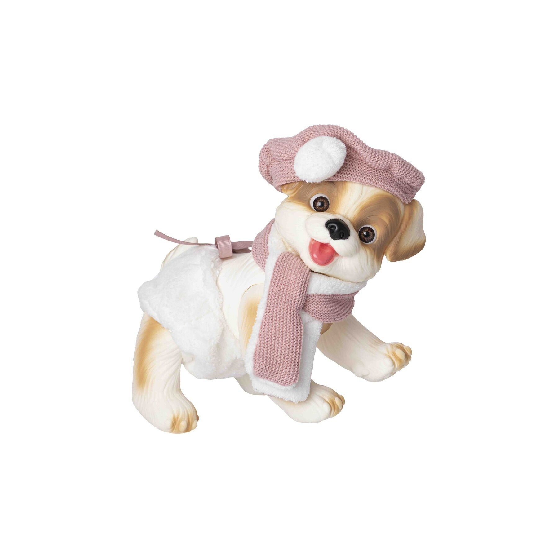 Muñeco bebe reborn perrito bufanda y gorro