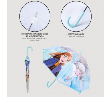 Paraguas manual burbuja Frozen 2 Disney 45cm