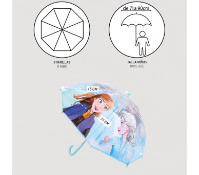 Paraguas manual burbuja Frozen 2 Disney 45cm