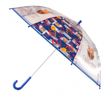 Paraguas manual transparente F.C. Barcelona 48cm