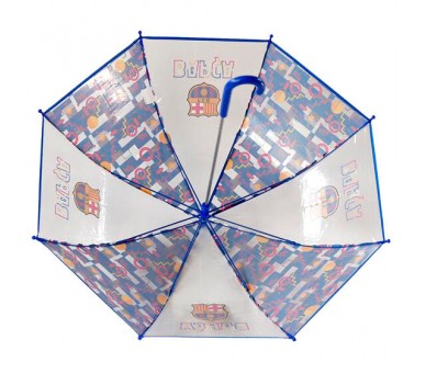 Paraguas manual transparente F.C. Barcelona 48cm