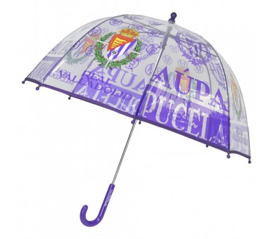 Paraguas manual burbuja transparente Real Valladolid 48cm