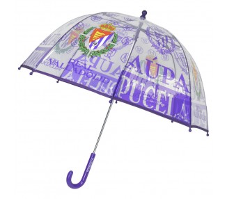 Paraguas manual burbuja transparente Real Valladolid 48cm