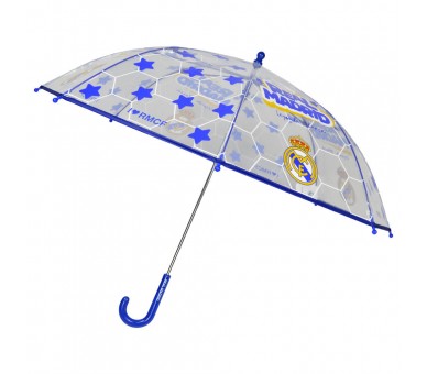 Paraguas manual transparente Real Madrid 48cm