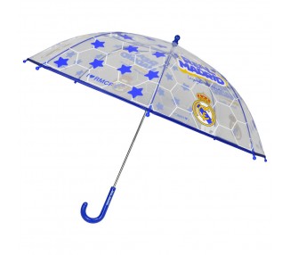 Paraguas manual transparente Real Madrid 48cm