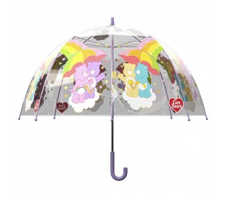 Paraguas manual burbuja transparente Osos Amorosos 57 cm