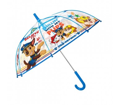 Paraguas manual transparente Patrulla Canina Paw Patrol 45cm