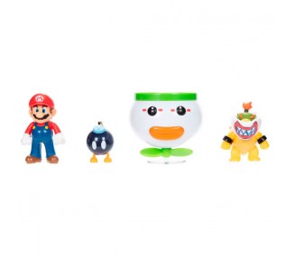 Blister Figuras Mario and Bowser Jr. Super Mario Bros 6cm