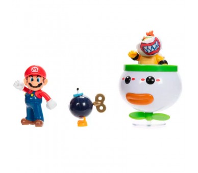 Blister Figuras Mario and Bowser Jr. Super Mario Bros 6cm