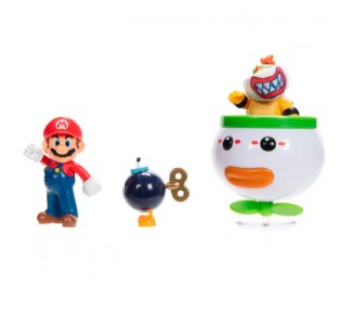 Blister Figuras Mario and Bowser Jr. Super Mario Bros 6cm