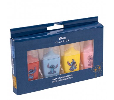 Blister 4 Subrayadores Stitch Disney