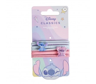 Blister 8 coleteros Angel & Stitch Disney
