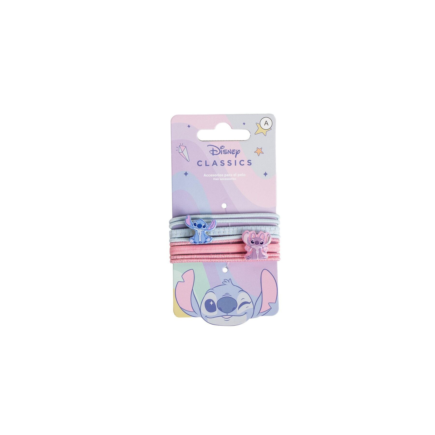 Blister 8 coleteros Angel & Stitch Disney