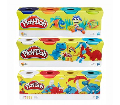 Set 4 Botes Plastilina Classic Play-Doh surtido
