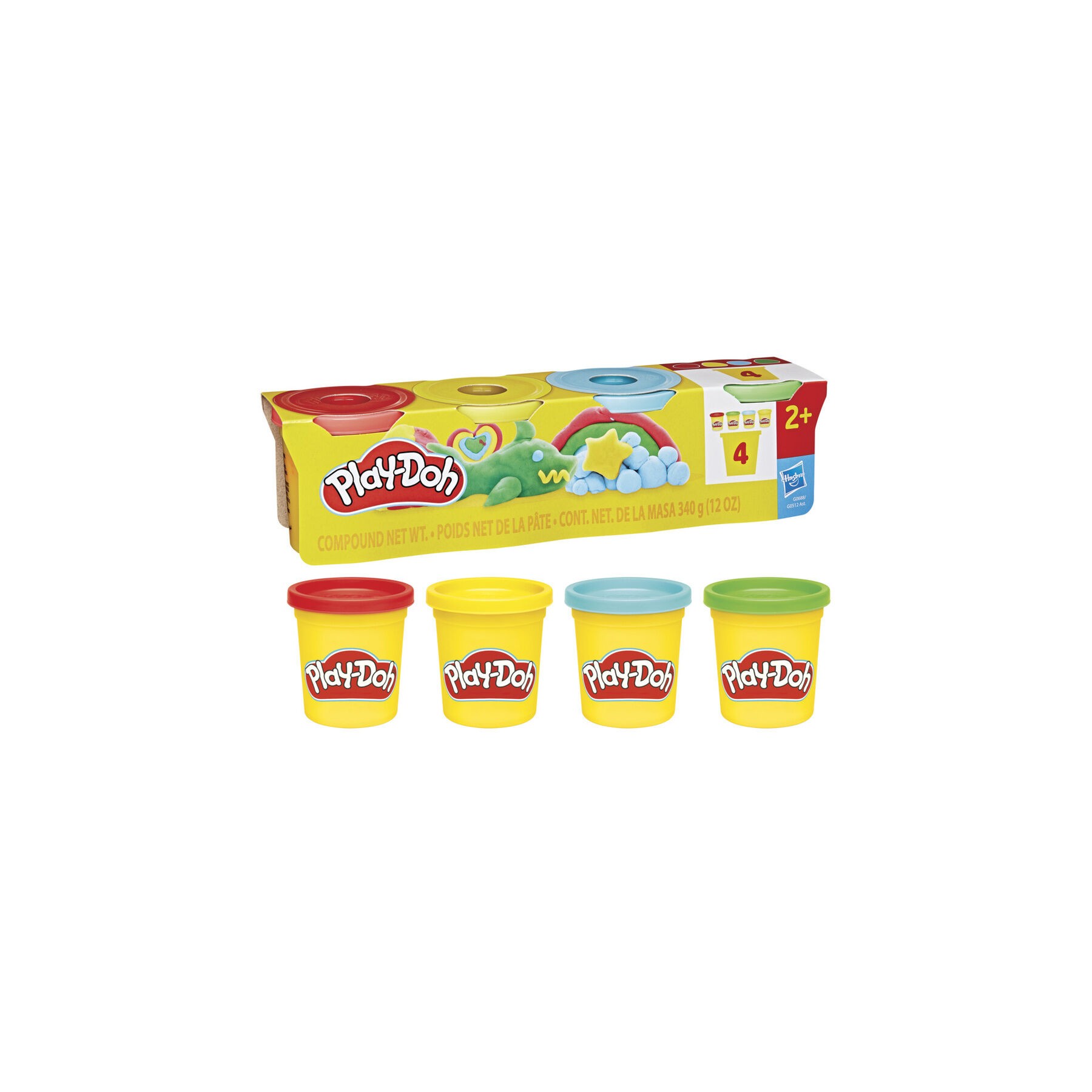 Set 4 Botes Plastilina Classic Play-Doh surtido