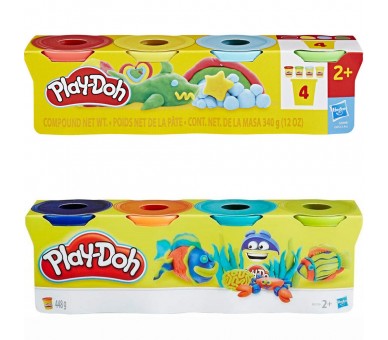 Set 4 Botes Plastilina Classic Play-Doh surtido