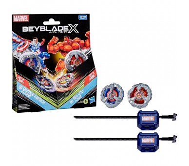 Juego Kit Inicial Capitan America 4-70GB & Red Hulk 1-80R Beyblade X