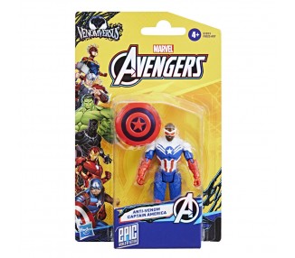Figura Capitan America Anti-Venom Los Vengadores Avengers Marvel 10cm