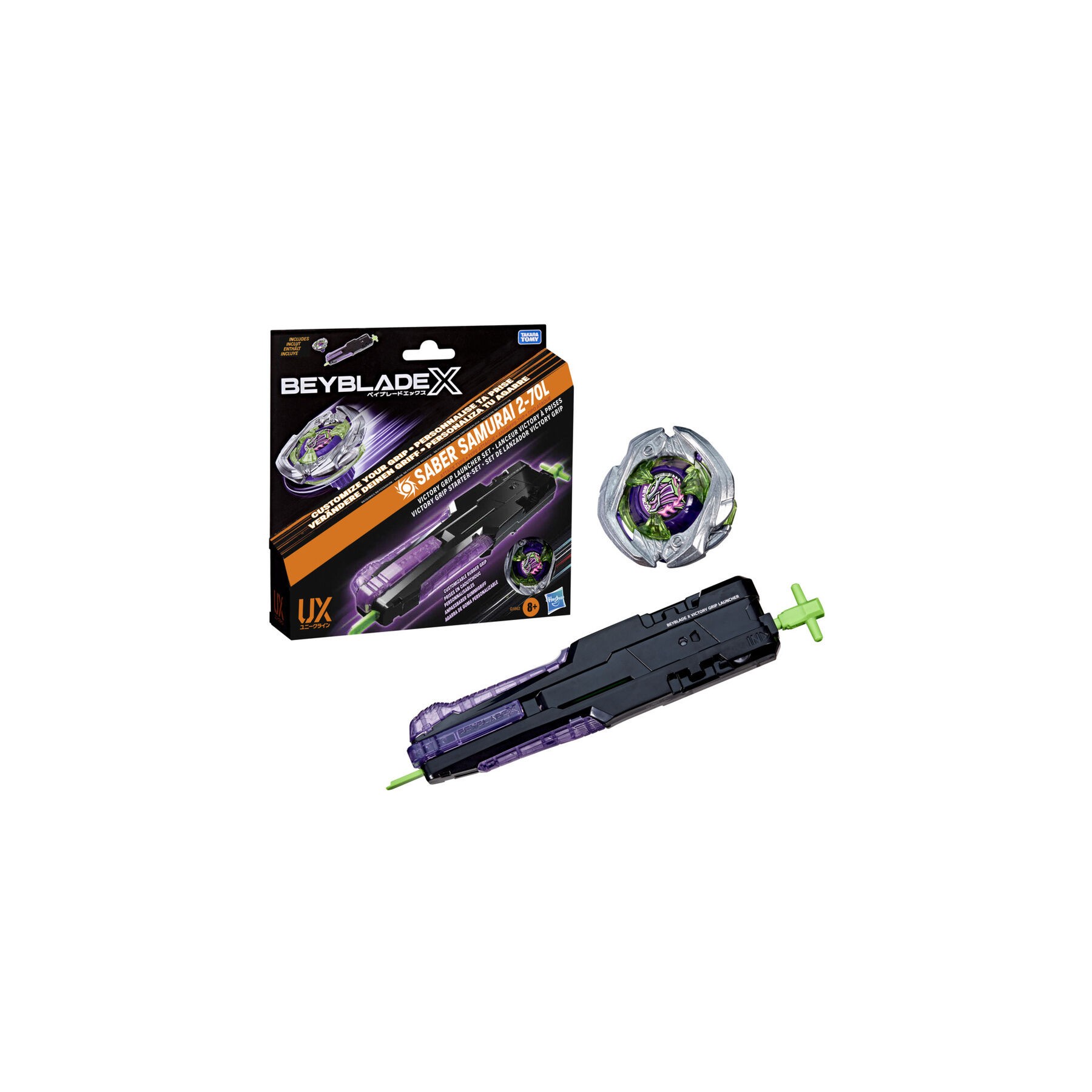 Set Lanzador Victory Grip Beyblade X